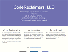 Tablet Screenshot of codereclaimers.com